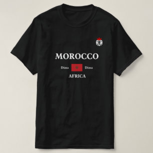 Marokko Afrika Leeuwen Dima Nationale Voetbalfan T-shirt