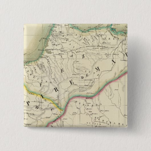 Marokko, Afrika Vierkante Button 5,1 Cm (Voorkant)