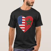 Marokko Amerikaanse vlag Marokkaanse liefde Marokk T-shirt (Voorkant)