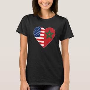 Marokko Amerikaanse vlag Marokkaanse liefde Marokk T-shirt
