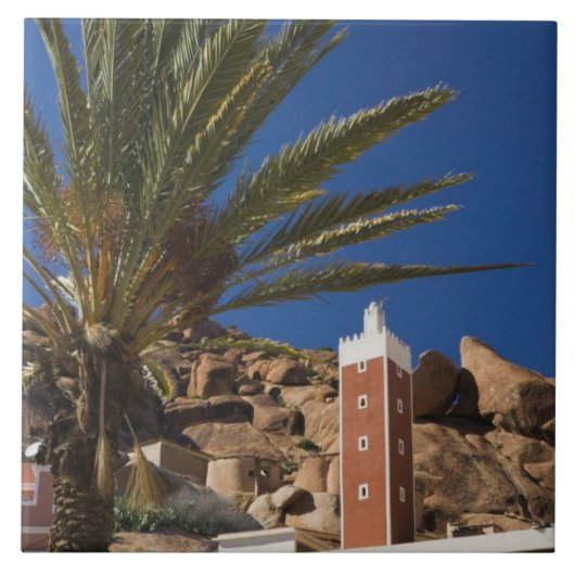 MAROKKO, Anti-Atlas, TAFRAOUTE Area: ADAI, rood Tegeltje (Voorkant)