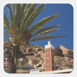 MAROKKO, Anti Atlas, TAFRAOUTE Gebied: ADAI, Rood Vierkante Sticker