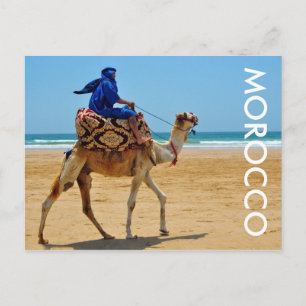 marokko arab kameel zeestrand briefkaart
