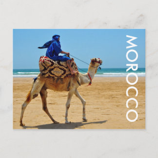 marokko arab kameel zeestrand briefkaart