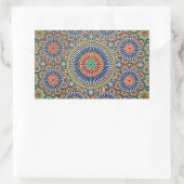 marokko - arabische mozaïekislam - religieus patro rechthoekige sticker (Tas)