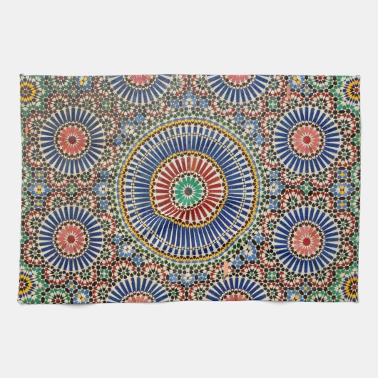 marokko - arabische mozaïekislam - religieus patro theedoek (Horizontaal)