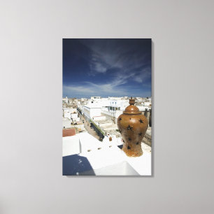 MAROKKO, Atlantische Kust, ESSAOUIRA: Hoge Uitzich Canvas Afdruk