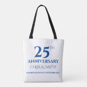 Marokko blauwe Tegels boog gepersonaliseerde kleur Tote Bag (Achterkant)