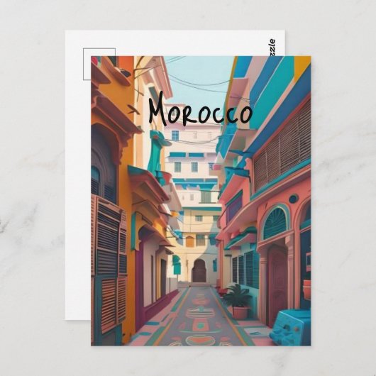 Marokko Briefkaart (Voorkant / Achterkant)