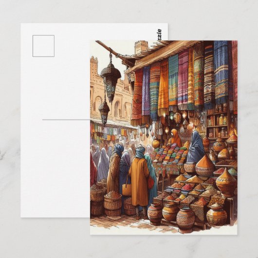 Marokko Briefkaart (Voorkant / Achterkant)