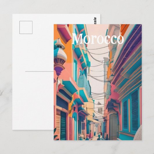 Marokko Briefkaart (Voorkant / Achterkant)