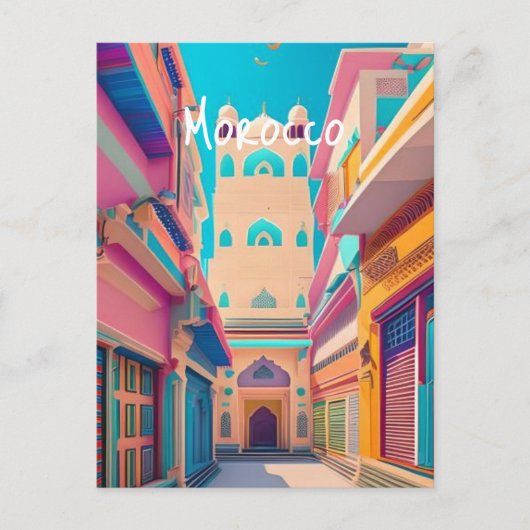 Marokko Briefkaart (Voorkant)