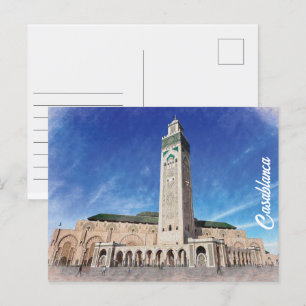 Marokko Casablanca Moskee Hassan 2 Islamitische Briefkaart