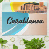 Marokko Casablanca Reizen poster Theedoek (Gevouwen)