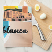 Marokko Casablanca Reizen poster Theedoek (Quarter Fold)