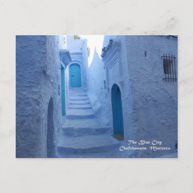 Marokko, Chefchaouen, de blauwe stad Briefkaart (Voorkant)