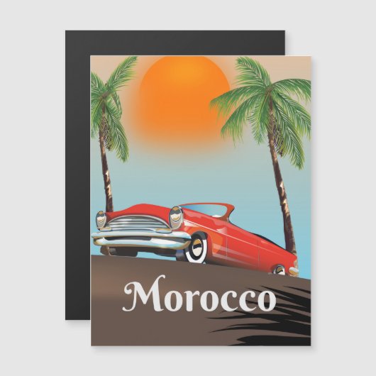 Marokko Classic Red-autoreisposter (Voorkant / Achterkant)