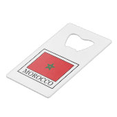 Marokko Creditkaart Flessenopener (Voorkant Gekanteld)