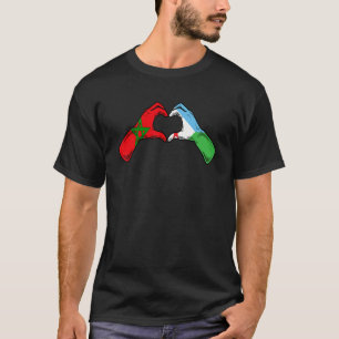 Marokko Djibouti Vlag - Marokkaanse Djiboutiaanse  T-shirt