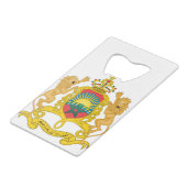 marokko embleem creditkaart flessenopener (Voorkant Gekanteld)