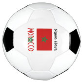 Marokko en de Marokkaanse vlag met Jouw naam Voetb Voetbal (Gedraaid)