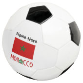 Marokko en de Marokkaanse vlag met Jouw naam Voetb Voetbal (Drie kwart)