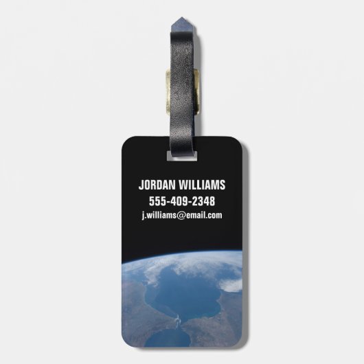 Marokko en Spanje. Bagagelabel (Achterkant verticaal)