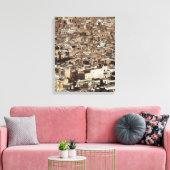 Marokko, Fes, uitzicht van de lucht van het Citysc Canvas Afdruk (Insitu (Woonkamer))