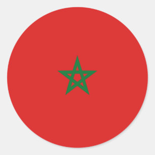 Marokko Fisheye Vlag Sticker