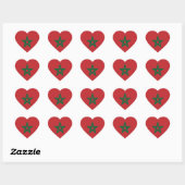 Marokko Flag Heart Sticker (Vel)