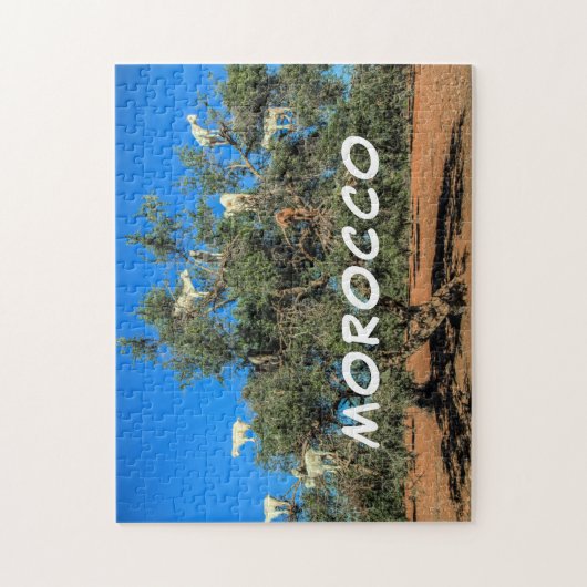 Marokko Funny Goats in Trees Foto Legpuzzel (Verticaal)