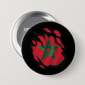 Marokko Gekopieerde vlag Ronde Button 7,6 Cm (Voorkant /achterkant)