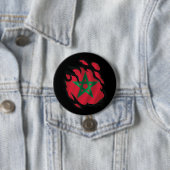 Marokko Gekopieerde vlag Ronde Button 7,6 Cm (In situ)