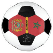 Marokko Gepersonaliseerd, Vlag, Foto Voetbal (Gedraaid)
