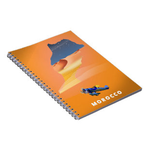 Marokko Illustrated Map reisposter print. Notitieboek