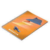 Marokko Illustrated Map reisposter print. Notitieboek (Linkerzijde)