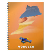 Marokko Illustrated Map reisposter print. Notitieboek (Voorkant)