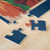 Marokko Illustratie Reis Kunst Vintage Legpuzzel (Zijkant)