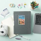 Marokko Illustratie Reis Kunst Vintage Sticker (iPad Cover)