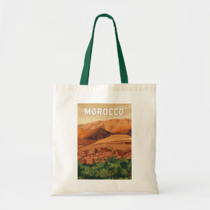 Marokko Illustratie Reis Kunst Vintage Tote Bag