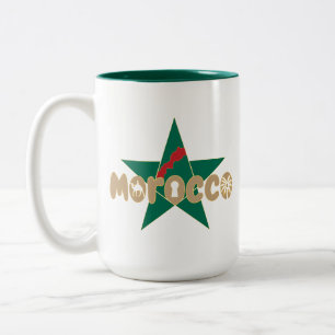 Marokko is een identiteit die met trots wordt door tweekleurige koffiemok
