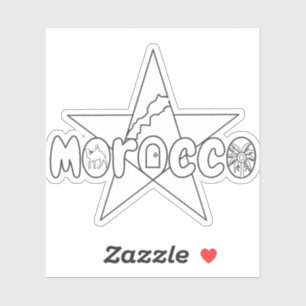 Marokko is gekroond tot traditie, de deuren zijn g sticker