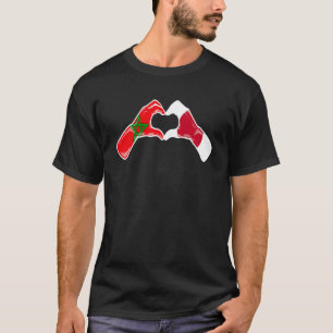 Marokko Japan Vlag Marokkaans Japans hart T-shirt