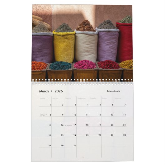 Marokko kalender (Mar 2026)