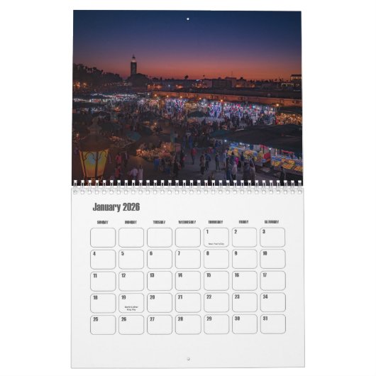 Marokko kalender (Jan 2026)
