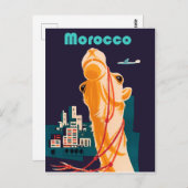 Marokko, kameel voor de stad, vintage briefkaart (Voorkant / Achterkant)