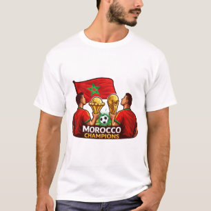 Marokko Kampioen   Voetbal Overwinningsontwerp T-shirt