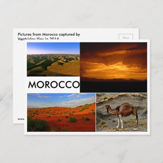 Marokko Landschap Briefkaart (Voorkant / Achterkant)