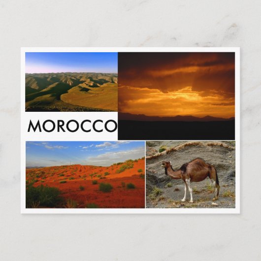 Marokko Landschap Briefkaart (Voorkant)