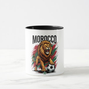 Marokko Leeuw Voetbal Fan 2026 Mok